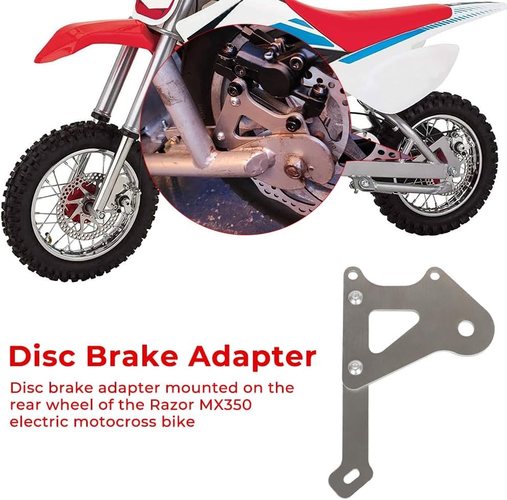 Rear Disc Brake Caliper Adapter for Razor MX350 Dirt Bike - 140mm & Larger