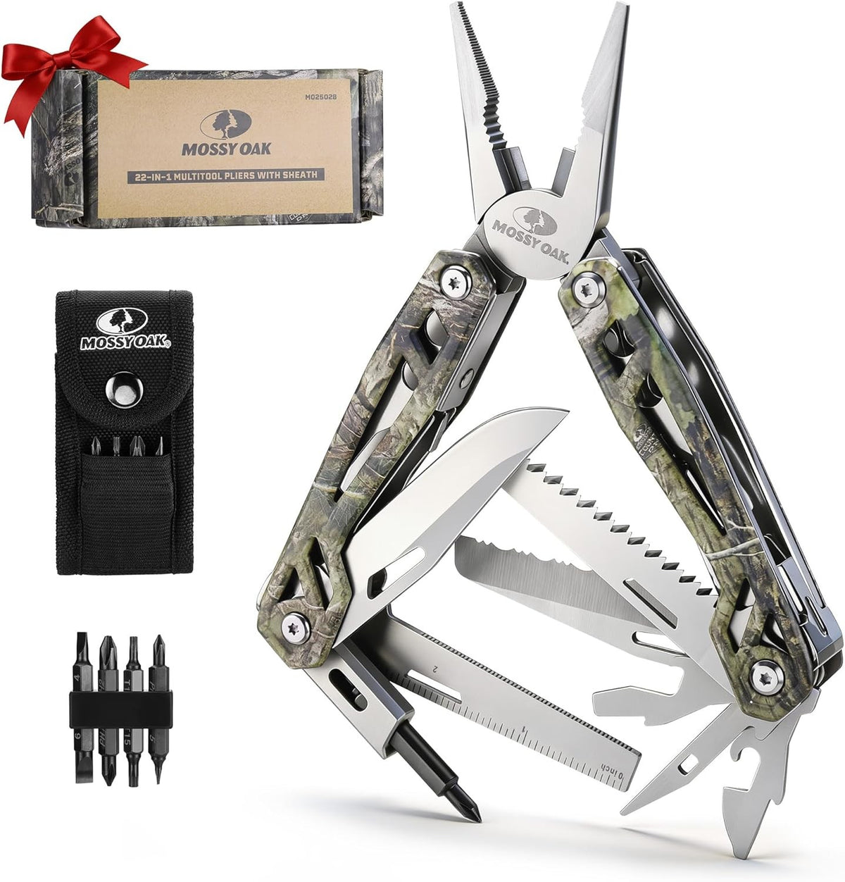 22-in-1 Multitool Pliers Set with Sheath - Stainless Steel Camping & DIY Tool