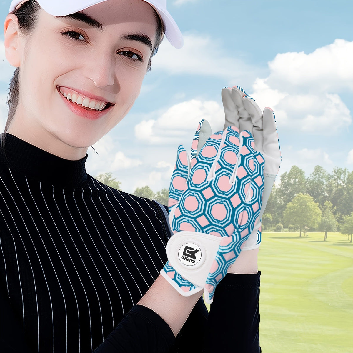 Women’s Golf Gloves with Ball Marker 2 Pack Breathable & Comfortable