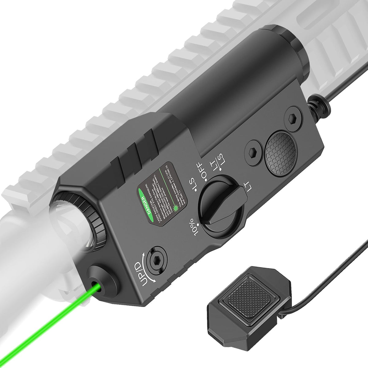 Green Laser Light Combo with Flashlight and Lever Indicator for Rifle