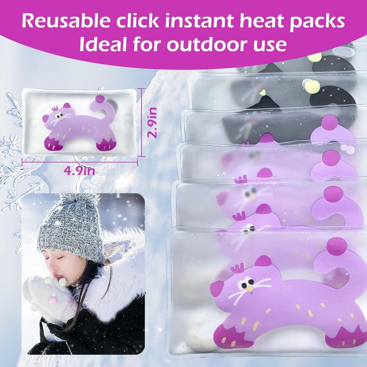 Reusable Hand Warmers Heat Pack for Cold Weather Outdoor Sports