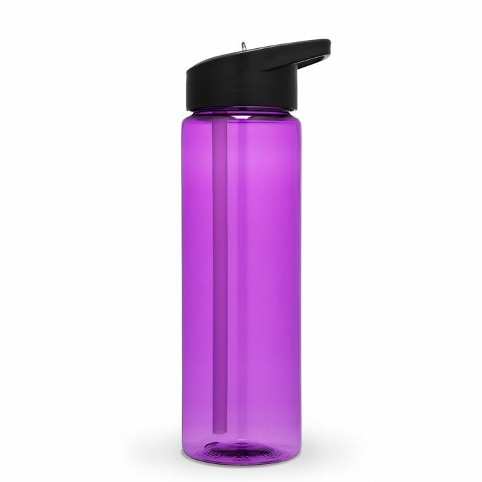 Set of 4 24 Oz Sport Water Bottles with Flip-Up Sipper Straw & Twist-On Lid