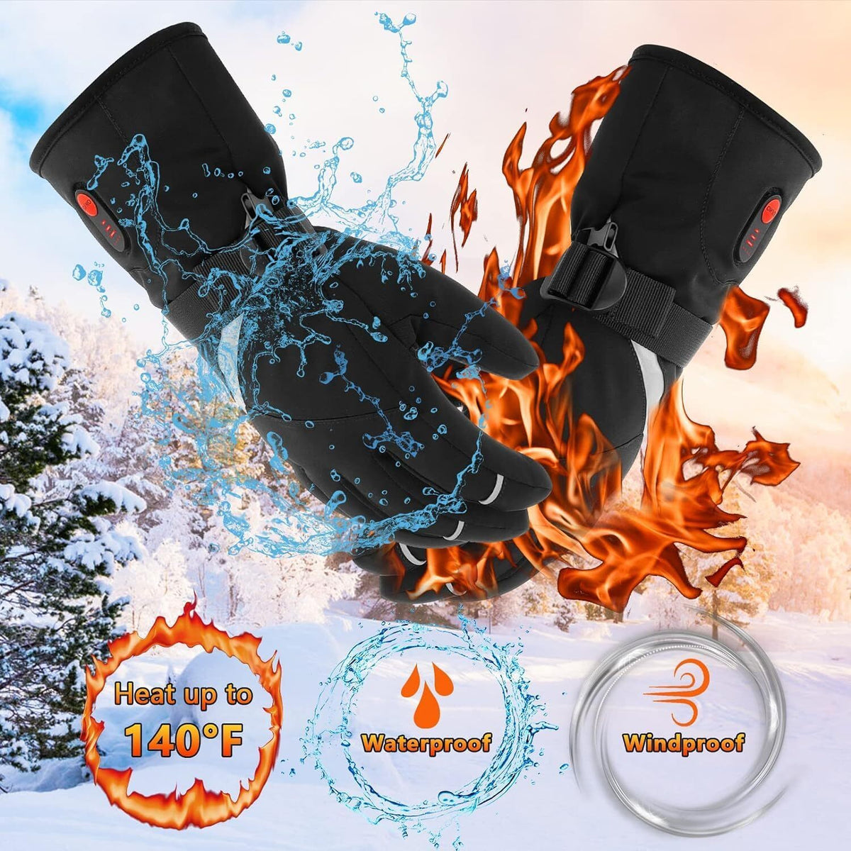 Electric Heated Socks & Gloves Set for Winter Cold Weather - Rechargeable