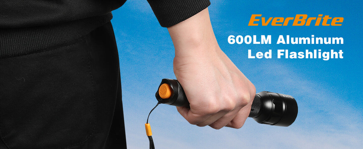 Tactical Flashlight 600 Lumens Zoomable with 4 Light Modes - Durable Outdoor Handheld Torch