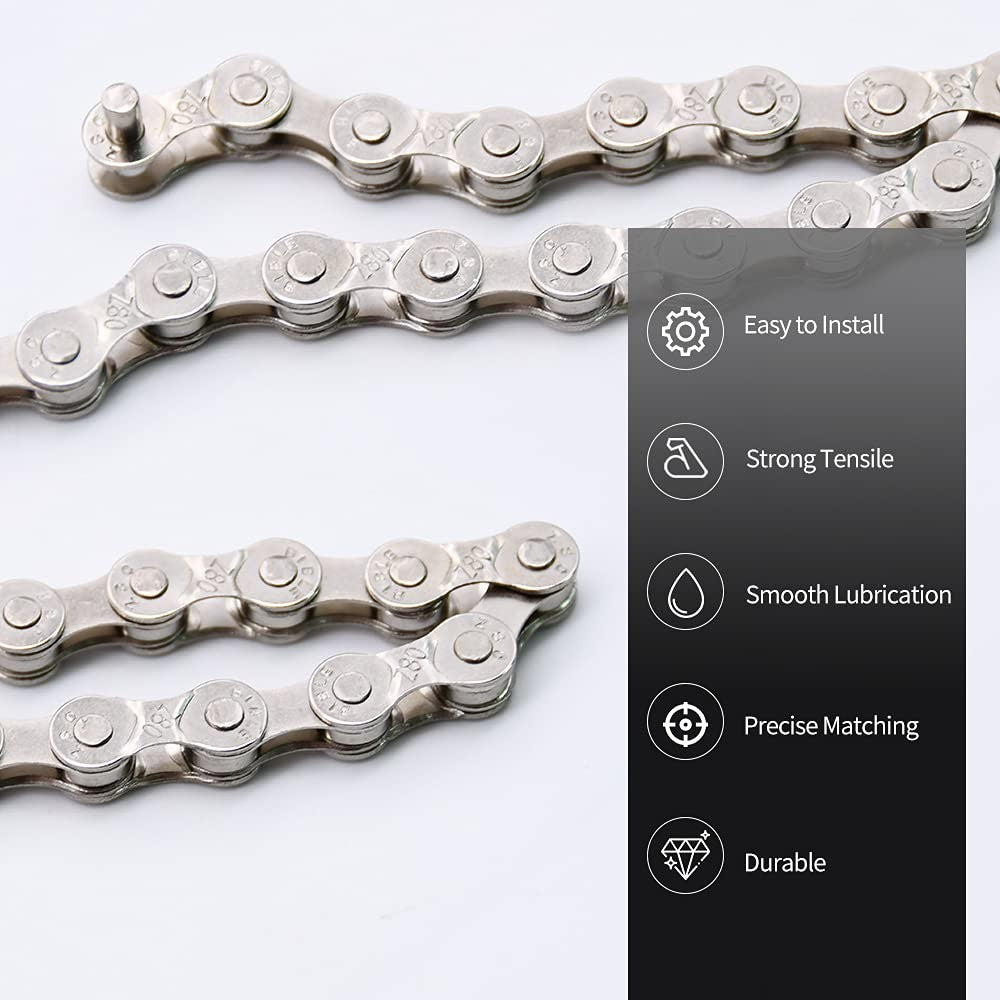 6/7/8-Speed Bicycle Chain - 58 Inch Road Mountain Bike Replacement