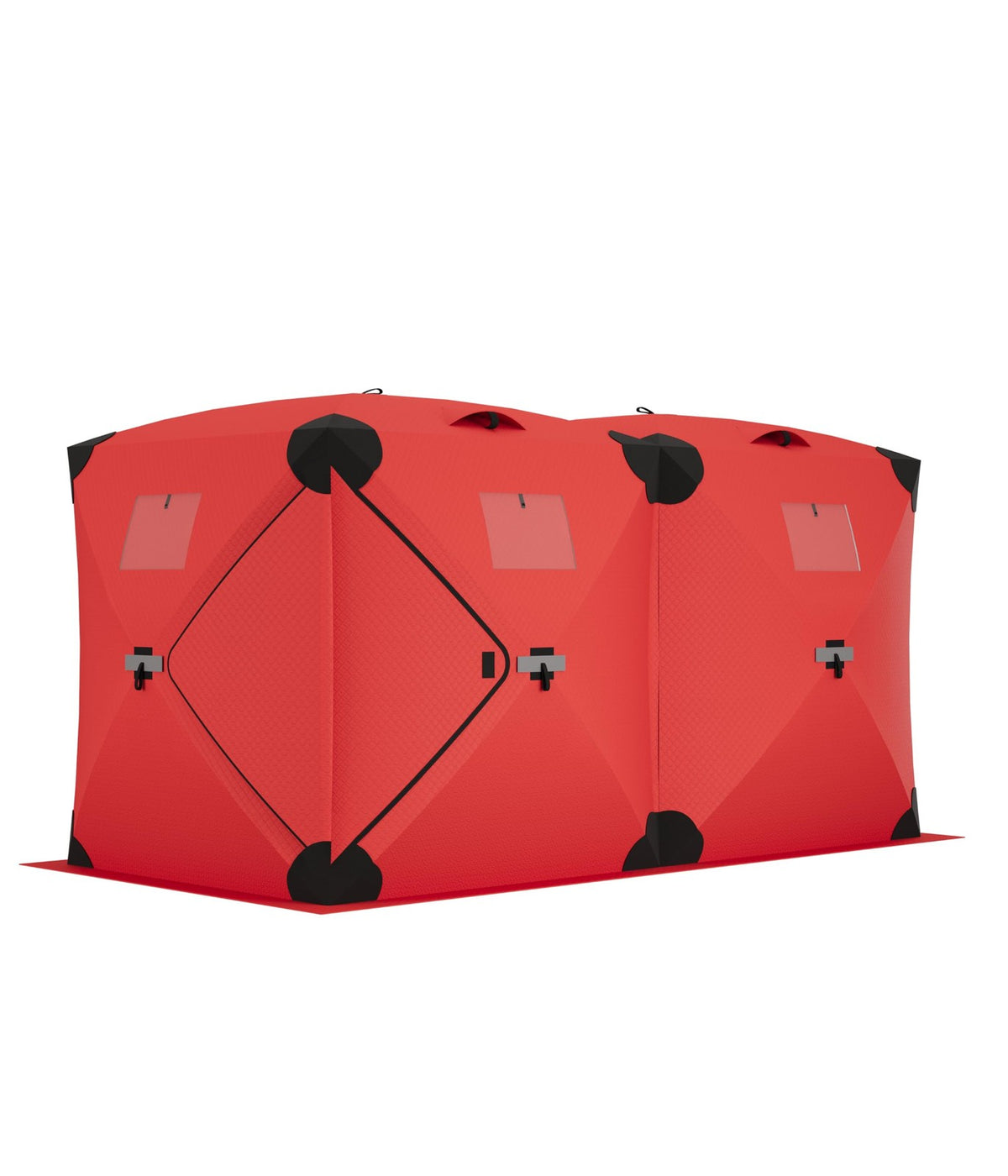 Insulated Pop Up Ice Fishing Shelter for 4-6 People, 210D Oxford Fabric