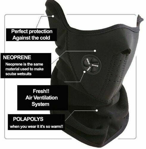 Neoprene Face Mask for Skiing Snowboarding Motorcycle Cycling - Thermal