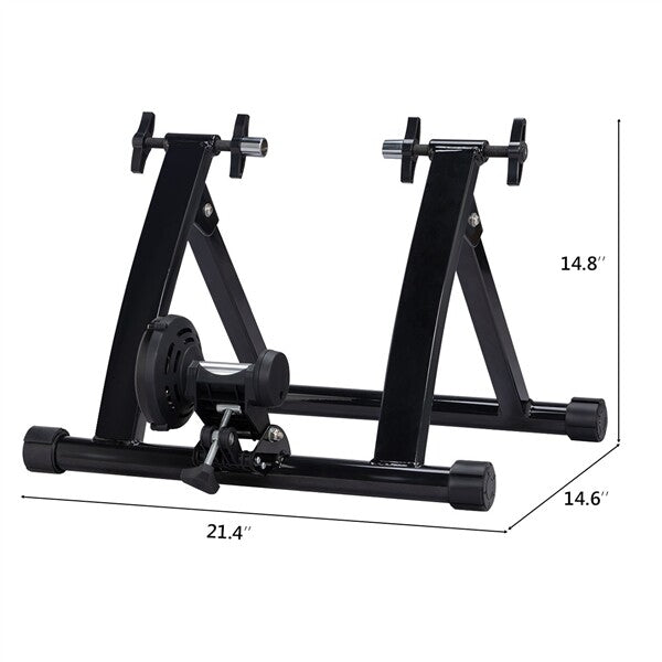 Magnetic Bike Trainer Stand for Indoor Cycling Fitness - Steel, Black