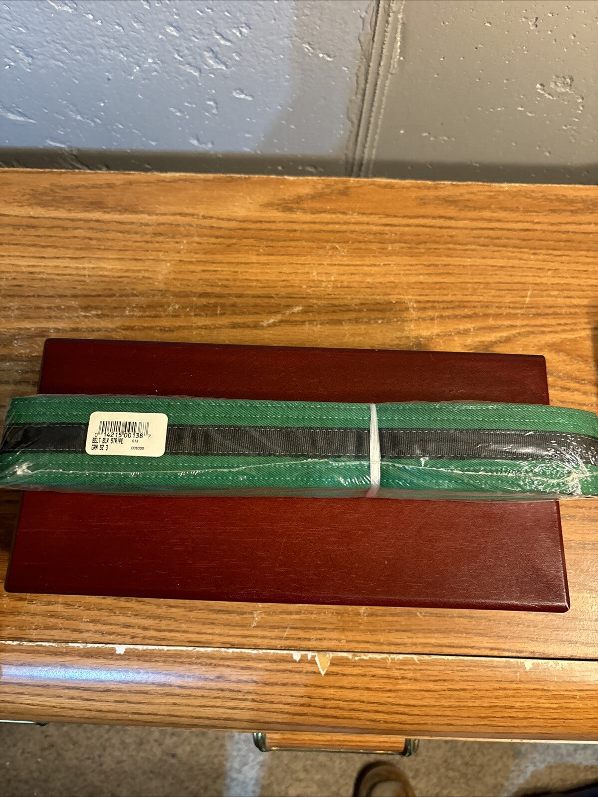 Martial Arts Green Double Wrap Belt with Black Stripe - Size 3