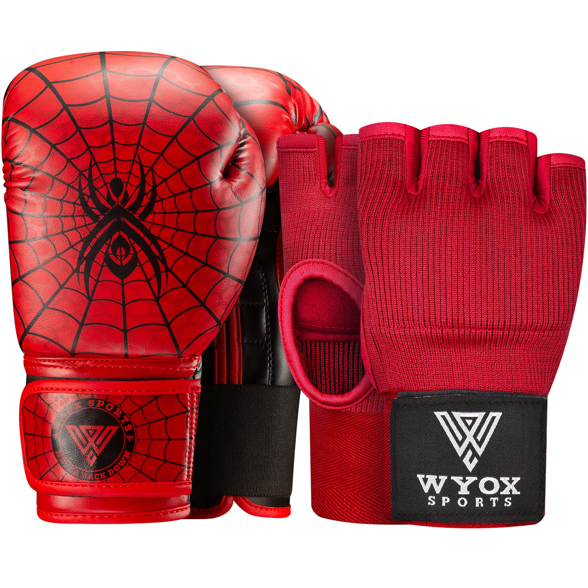 Kids Boxing Gloves & Gel Hand Wraps Set for Martial Arts Training