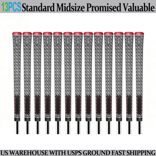 Golf Club Grip 13-Pack Z-Shaped Textured Cord Grip with Raised Ridge Technology