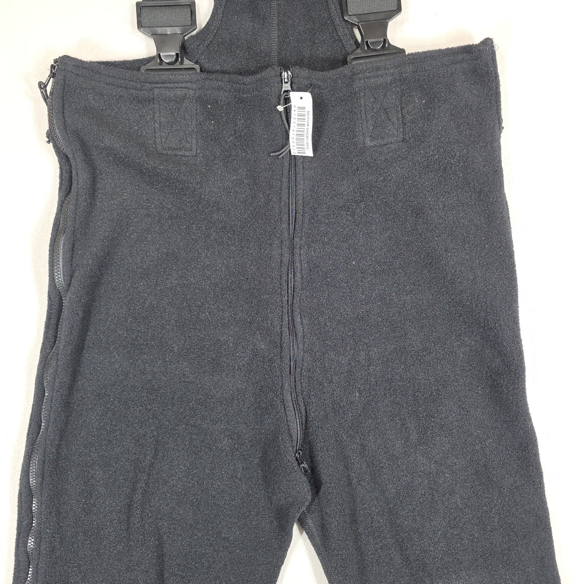 Polartec Classic 200 Fleece Bib Overalls Snow Pants for Ski & Snowboarding - Black, Medium Short
