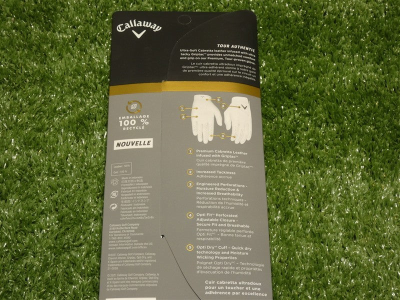 Golf Glove Men’s Medium Worn on Right Hand Authentic Callaway Tour