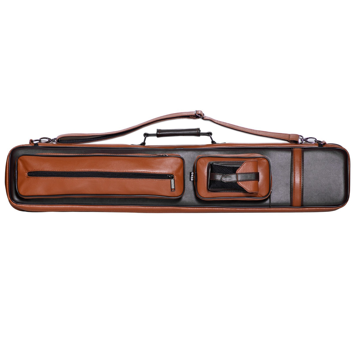 OKKO 2x4 Pool Cue Soft Case Brown/Dark Brown