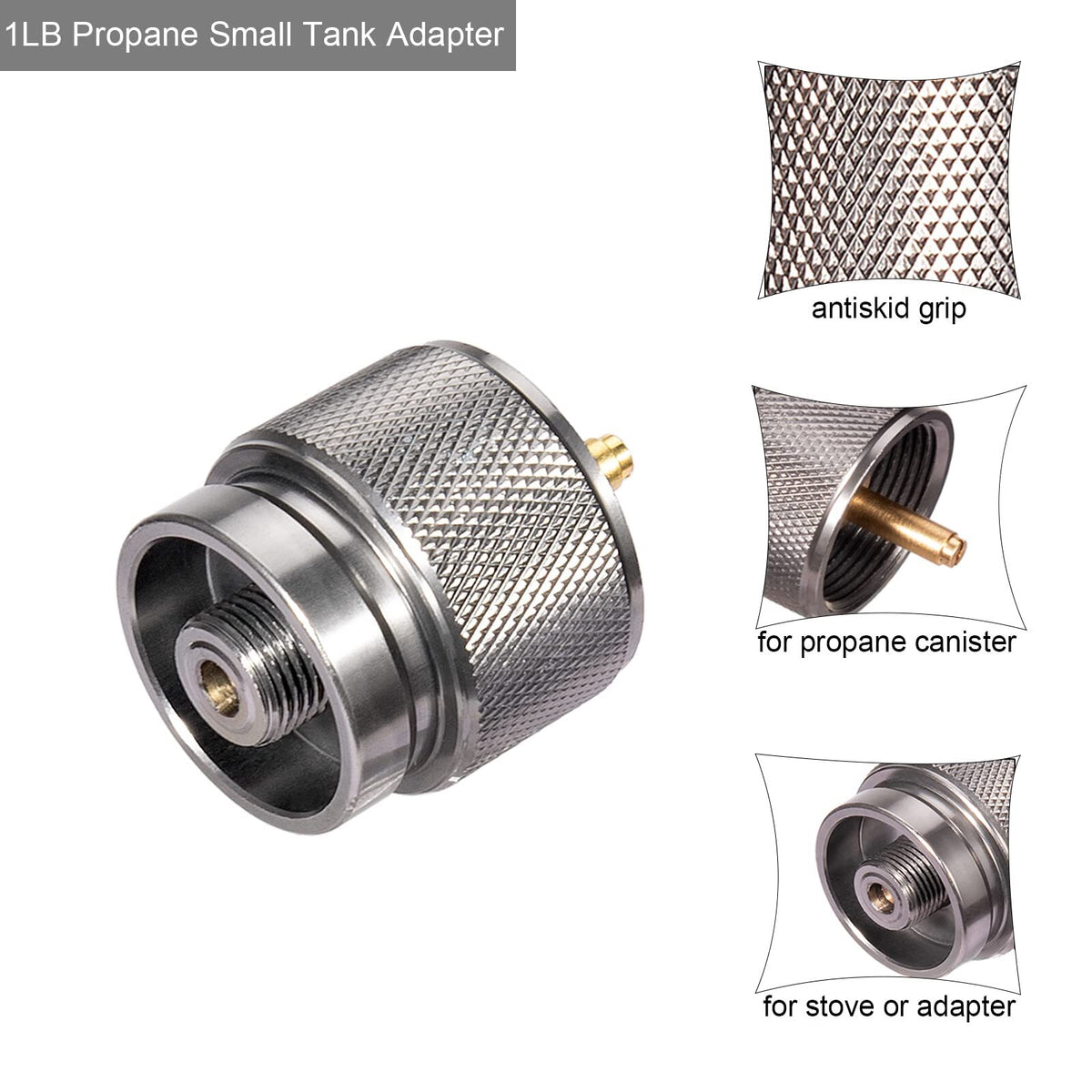 Propane to Butane Adapter for Camping Stoves - 1 lb Gas Conversion
