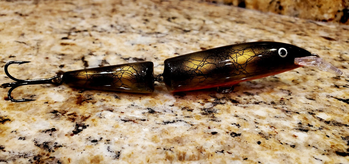 Custom Painted Jointed J-13 Fishing Lure - Rapala Style