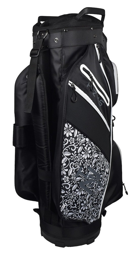 Golf Cart Bag Ladies 14-Way Dividers & Multiple Pockets Black White