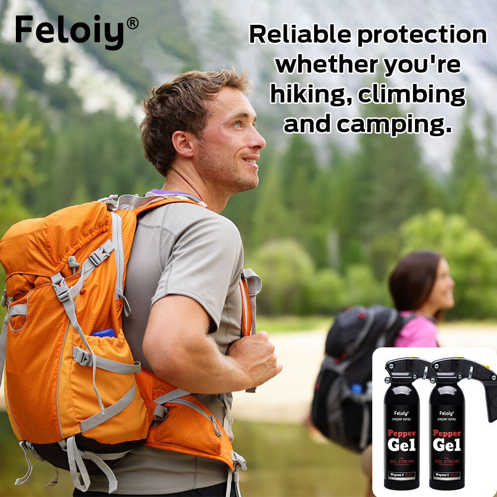 Pepper Gel Self-Defense Spray 16 oz with Targeted Deployment - Max Range & Angle