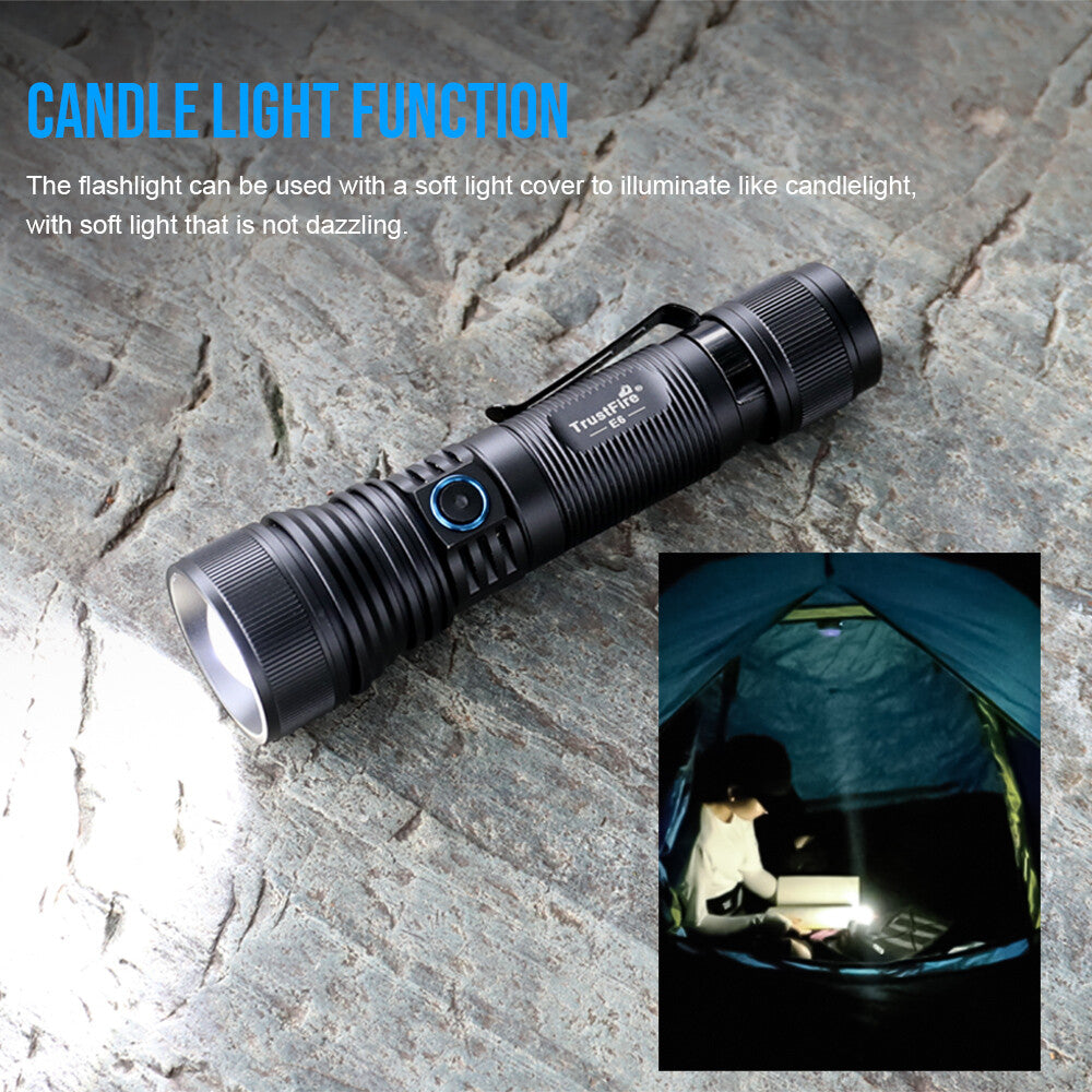 Rechargeable LED Torch with Zoom, 1500 Lumens, 550M Range, Magnet, Compact