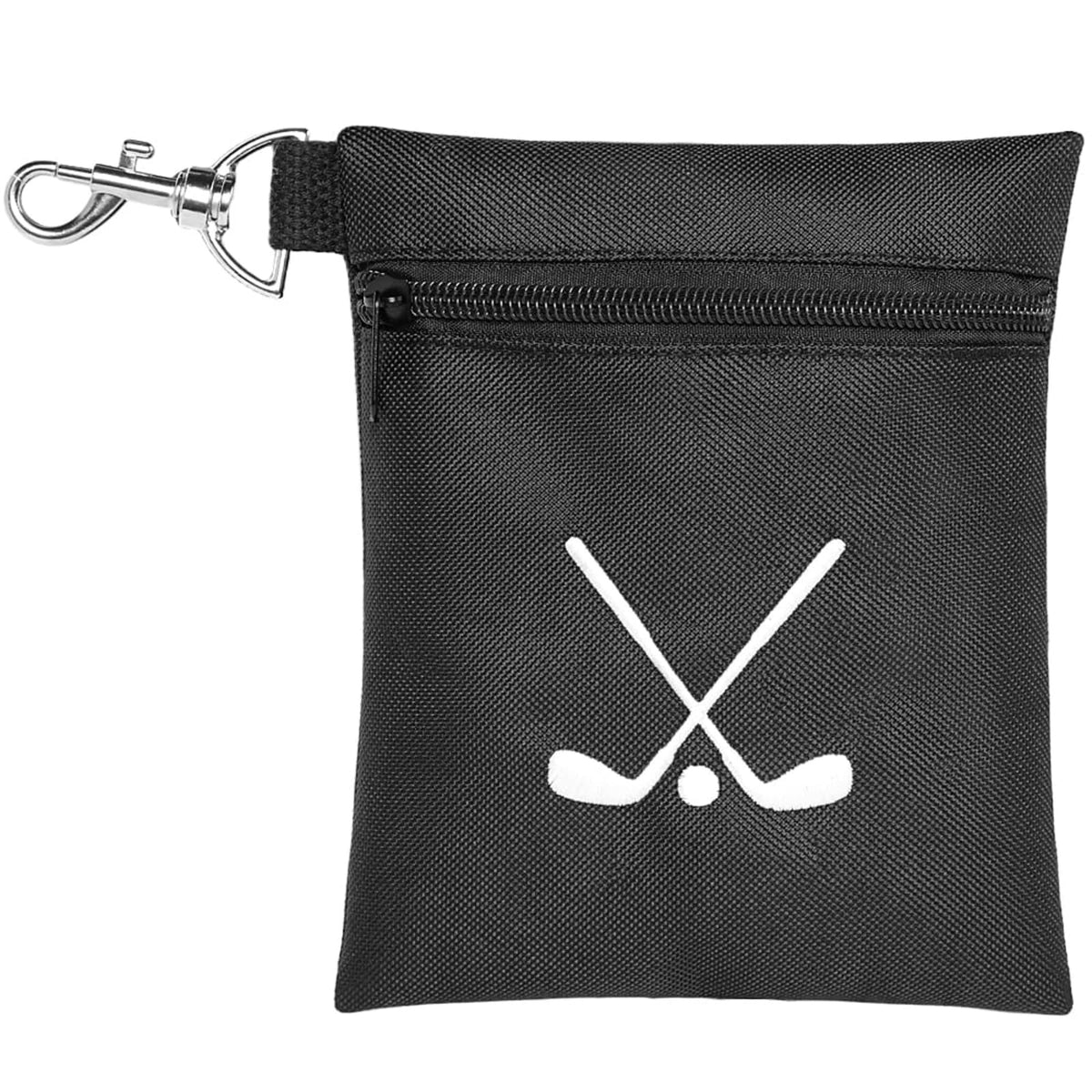 Golf Accessory Pouch Waterproof Ball & Tee Organizer with Swivel Clip