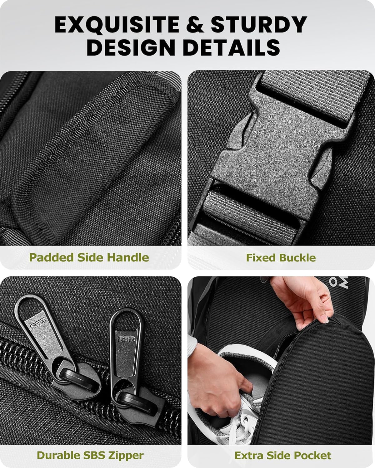 Golf Travel Bag with Reinforced Wheels and Foldable Design