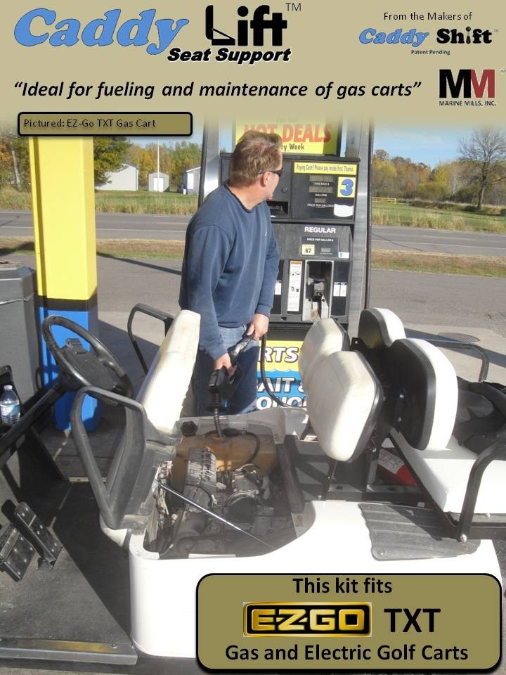 Golf Cart Seat Support Kit for EZ-GO TXT Models – Seat Lifter & Venting