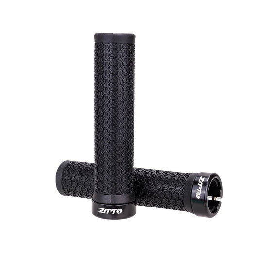 Lock-On Bicycle Handlebar Grips Rubber Shock-Proof Anti-Slip Comfort MTB Road