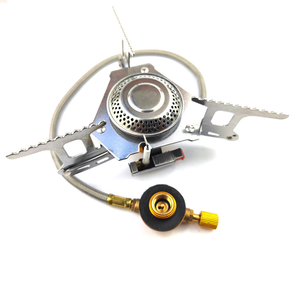 3900W Portable Camping Gas Stove with Propane Adapter, Windproof & Lightweight
