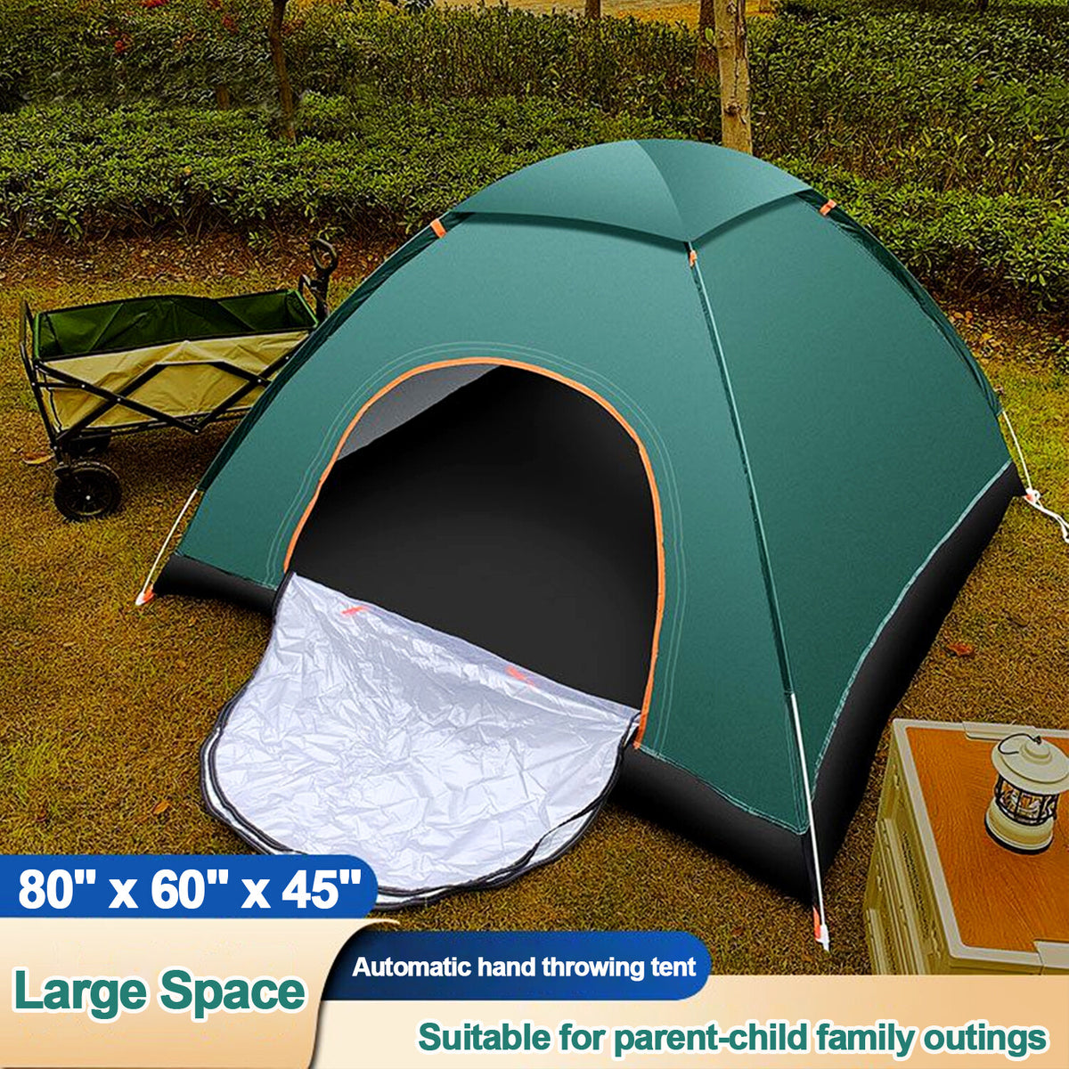 Portable 2-3 Person Waterproof Camping Tent Pop Up Canopy for Hiking and Outdoor