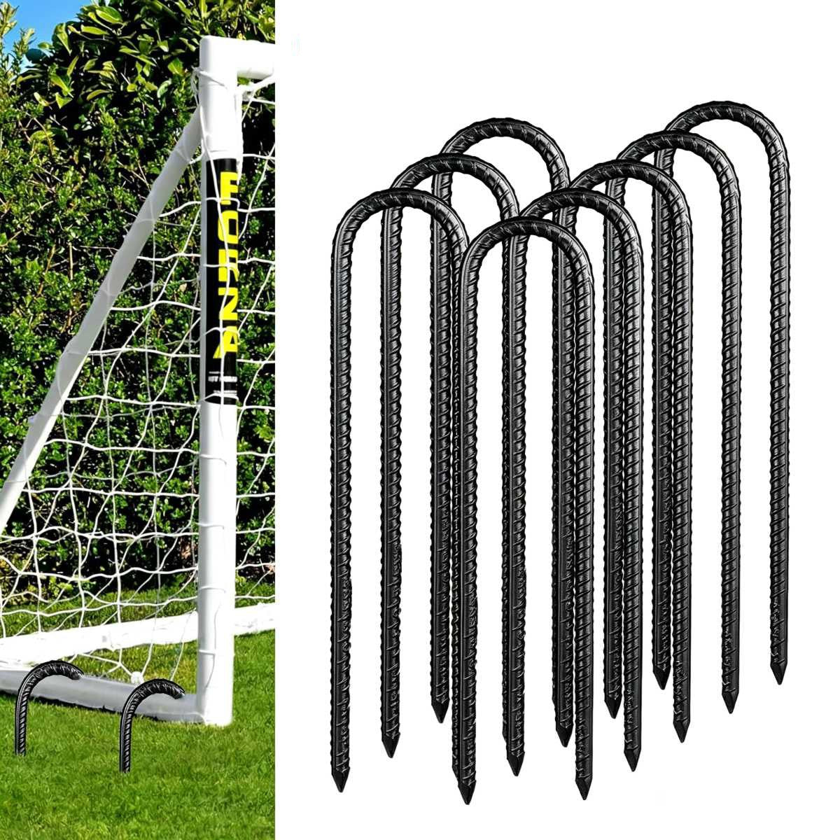 Heavy Duty U-Shaped Ground Stakes 12 Inch for Tent Camping and Outdoor Equipment