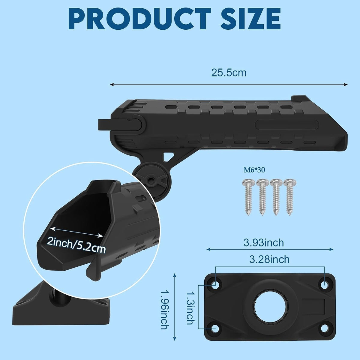 Boat and Kayak Fishing Rod Holders 360° Adjustable Side Deck Mount