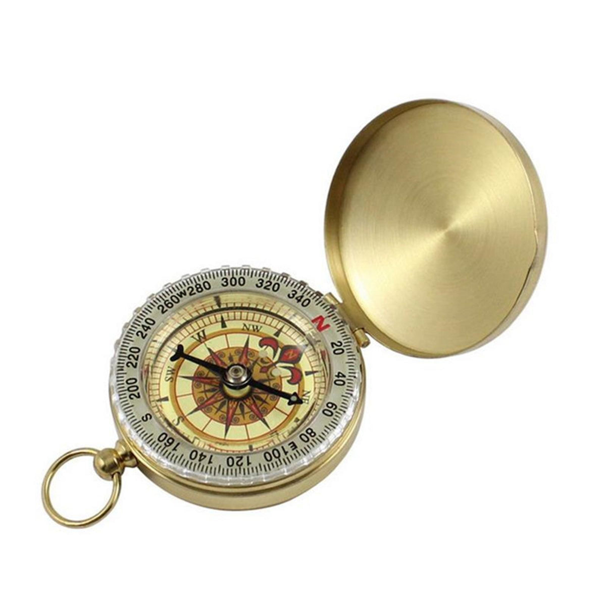 Outdoor Brass Pocket Compass Military Hiking Camping Navigation Tool
