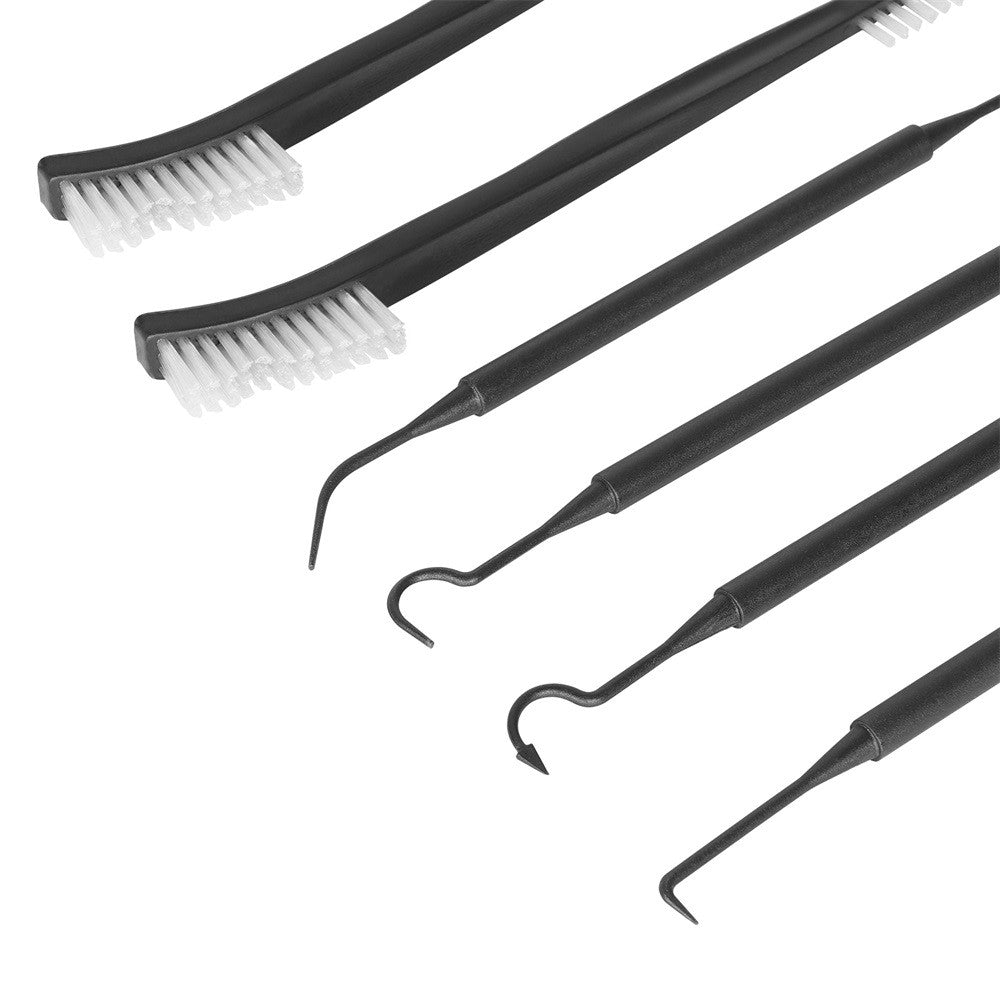 Gun Cleaning Brush Set with Nylon Brushes and Picks for Rifles and Pistols