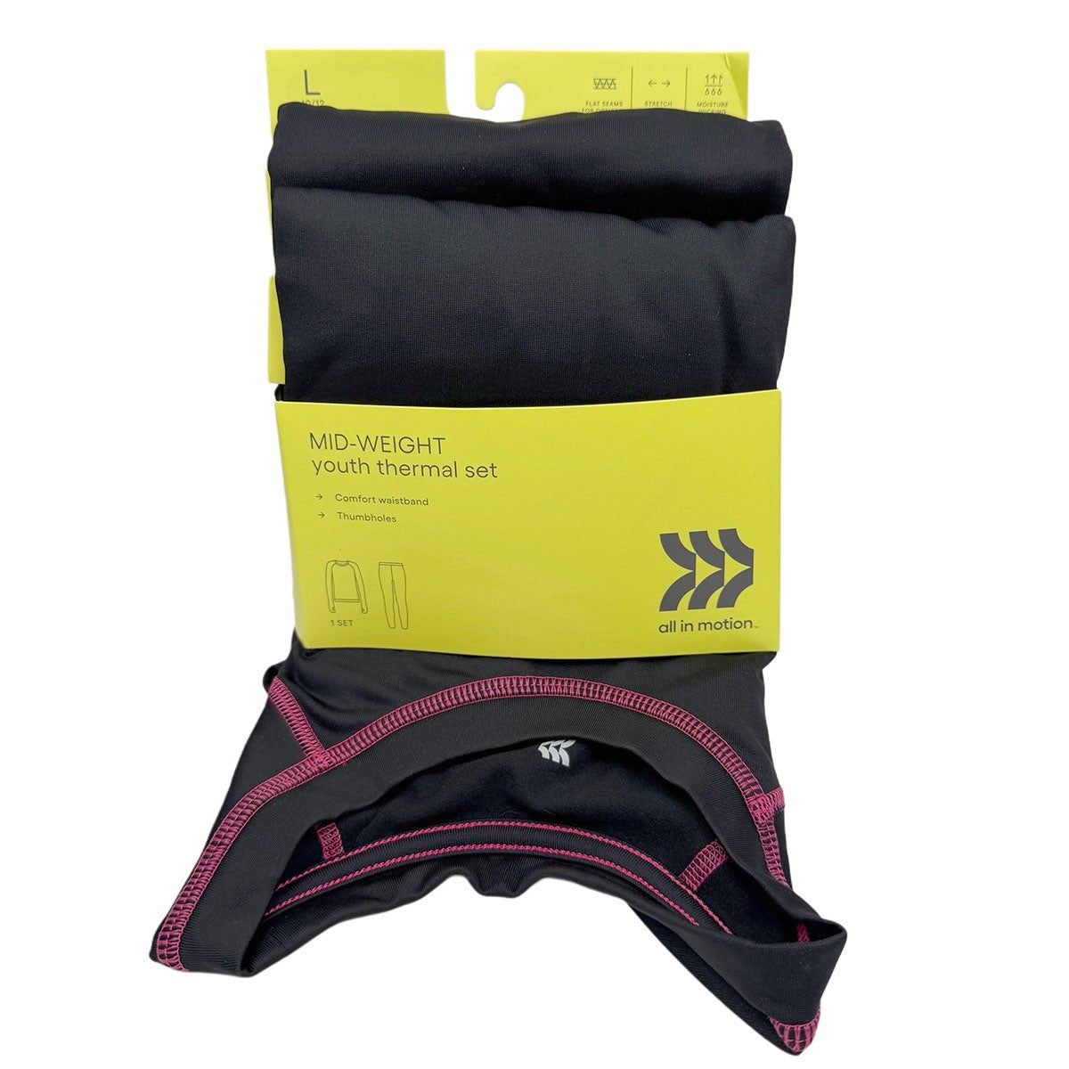 Girls' Thermal Underwear Set 2 Pack - All In Motion Mid Weight Large 10/12