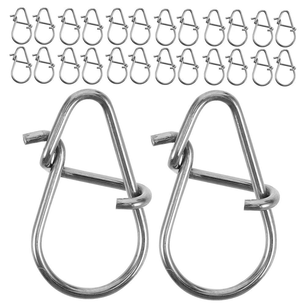 Stainless Steel Fishing Snaps - Durable Lure Connectors for Freshwater & Saltwater