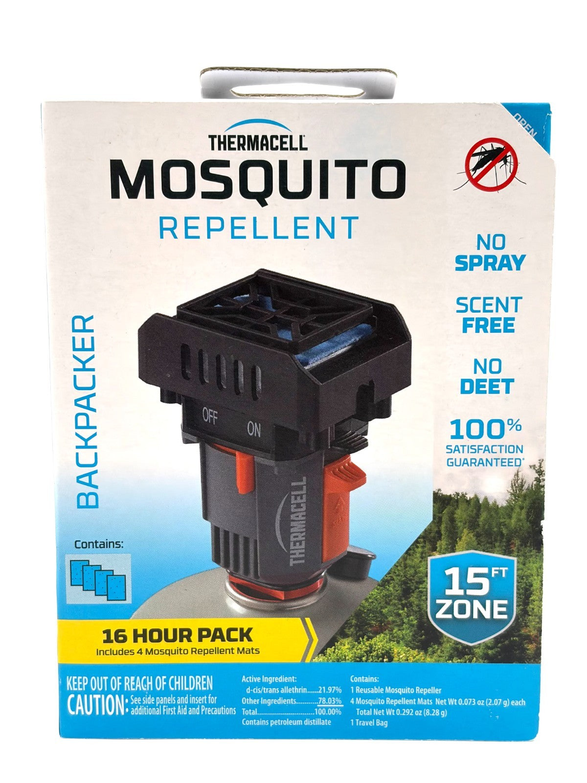 Mosquito Repellent Appliance for Camping and Backpacking - Gen 2.0