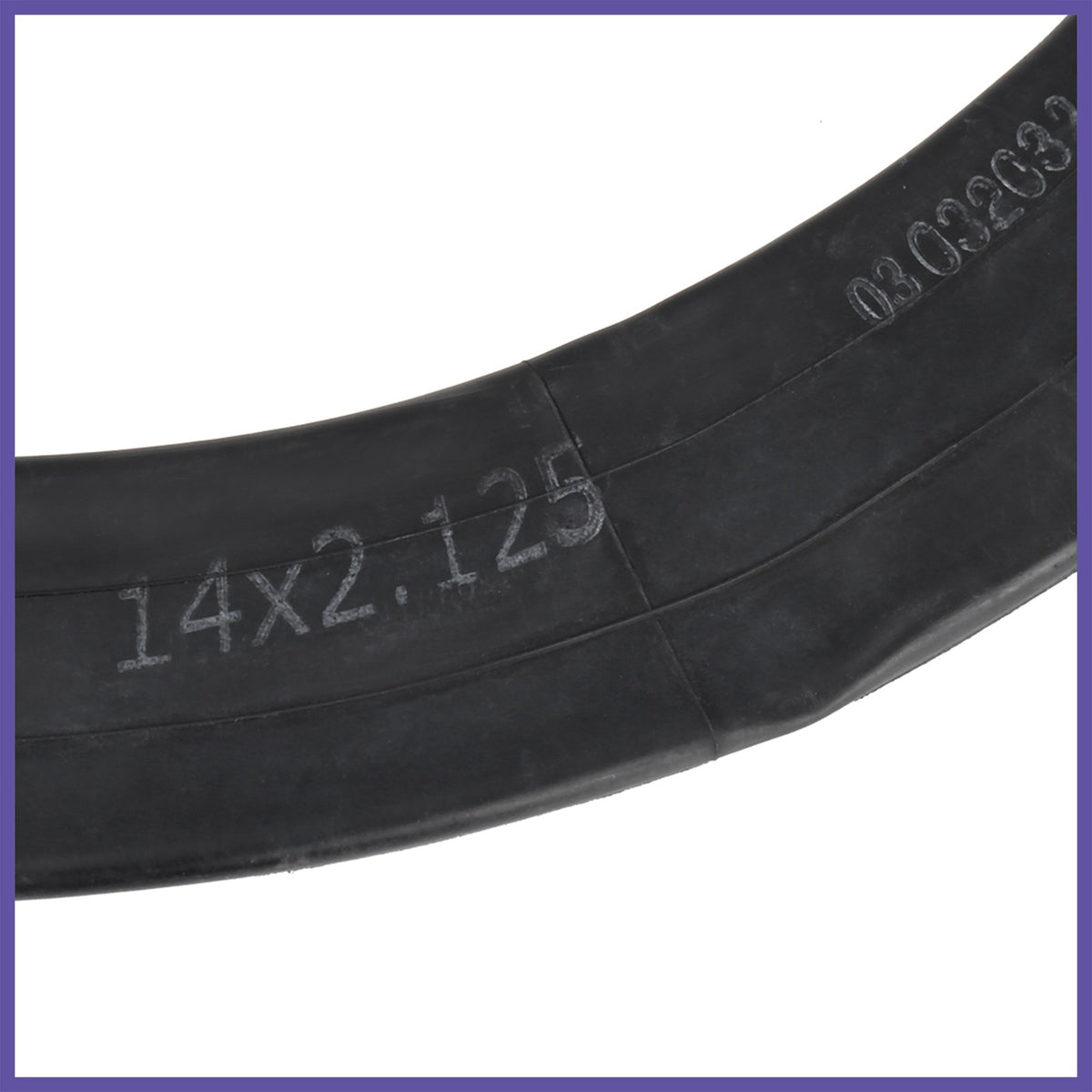 14x2.125 Inch Bicycle Inner Tube with Bent US Valve for MTB, Road, Folding Bikes