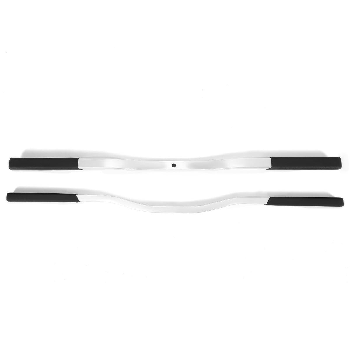 Universal Snowmobile Trailer Ski Tie Down Bars with Black Boots - 2 Pack