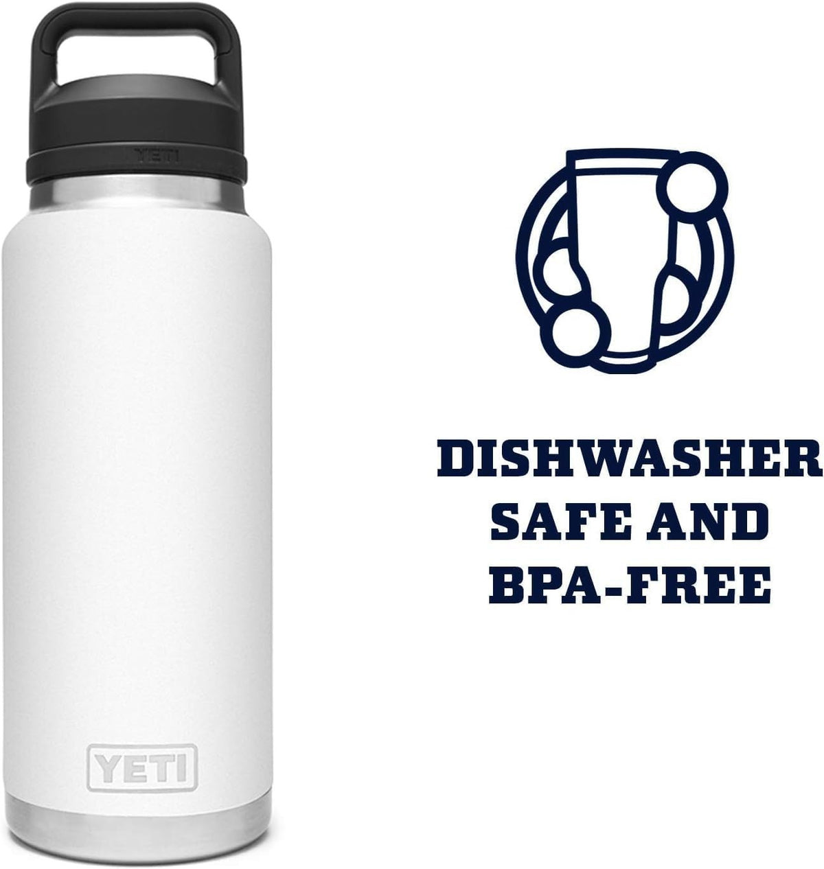 36 oz Insulated Stainless Steel Water Bottle with Chug Cap - White