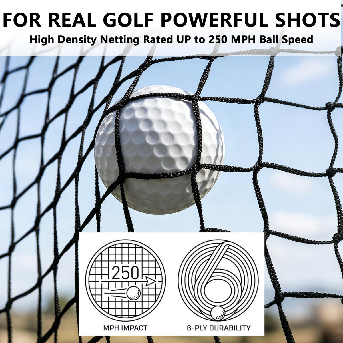 Heavy Duty Golf Practice Net Cage 10x8ft with Impact Screen for Swing & Drive