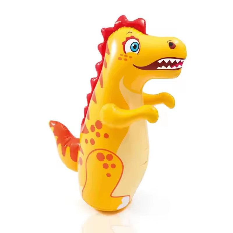 Inflatable Kids and Adults Boxing Tumbler with Dinosaur Design, Standing Punching Bag