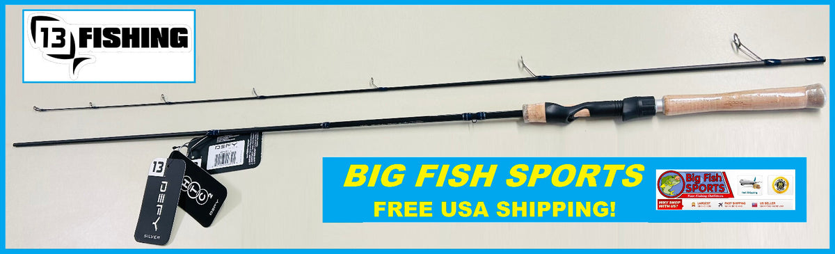 13 Fishing DEFY Silver 7' Light Fast Spinning Rod - 2-Piece, Freshwater
