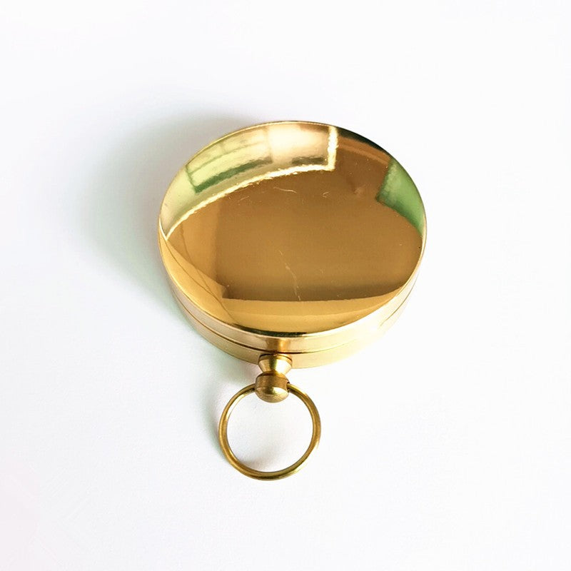 Outdoor Brass Pocket Compass Military Hiking Camping Navigation Tool