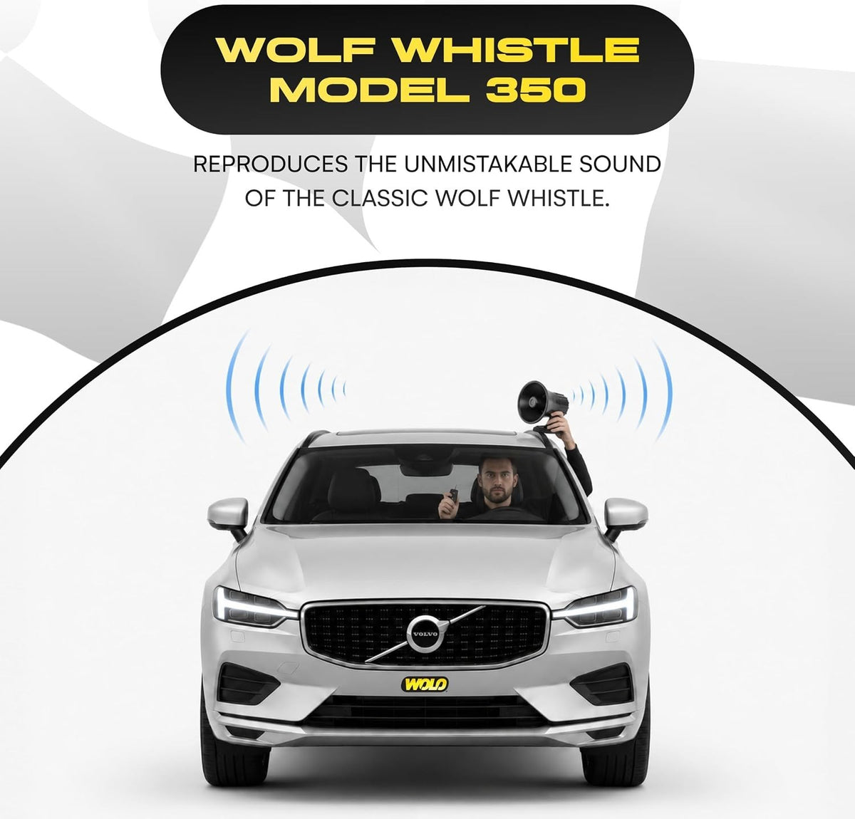 Electronic Car Horn with Two-Tone Whistle 105dB 12V Compact Vehicle Accessory