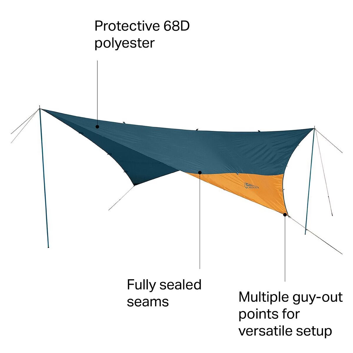 Kelty Noah's Tarp - Lightweight Camping Shelter with Multiple Sizes
