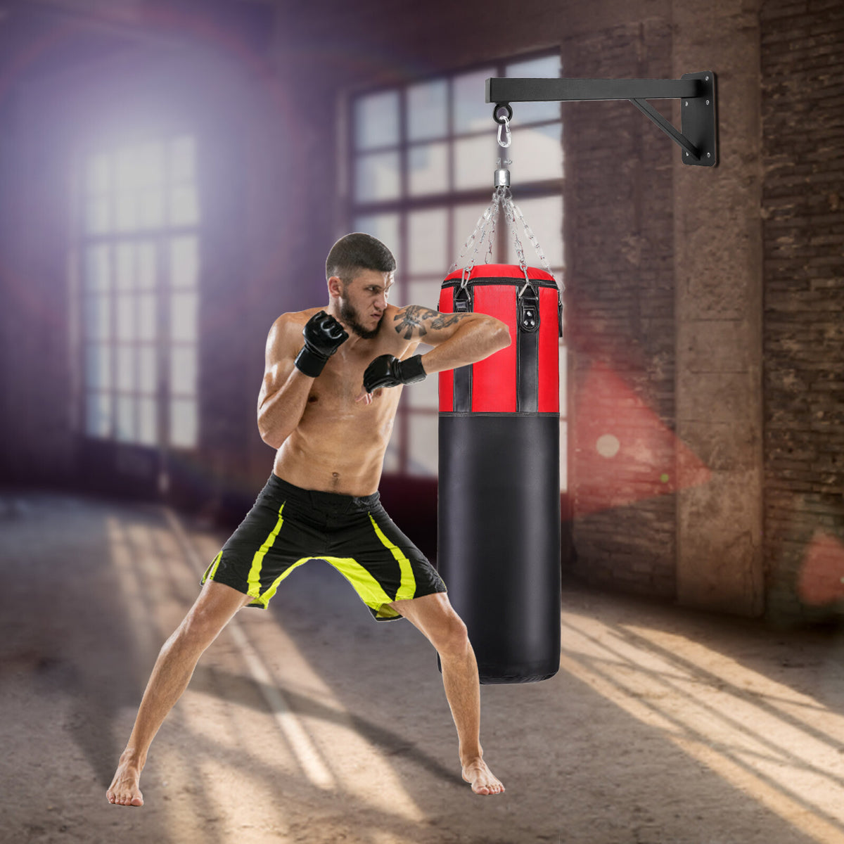 Heavy Punching Bag Wall Mount Hanger for Boxing & Martial Arts Training