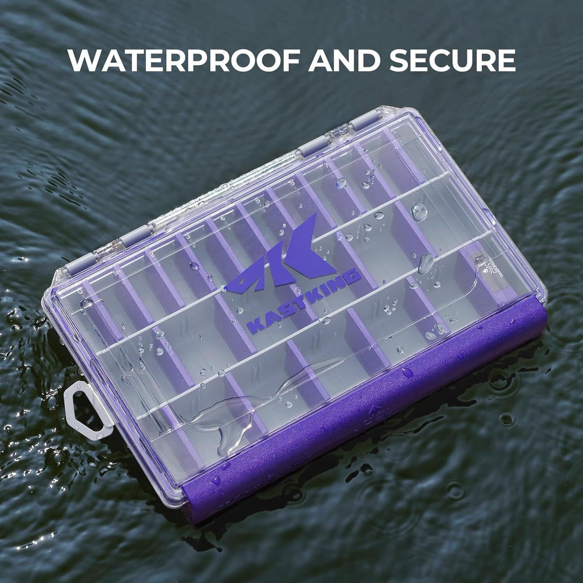 Waterproof Fishing Tackle Box with Removable Dividers - Multiple Sizes