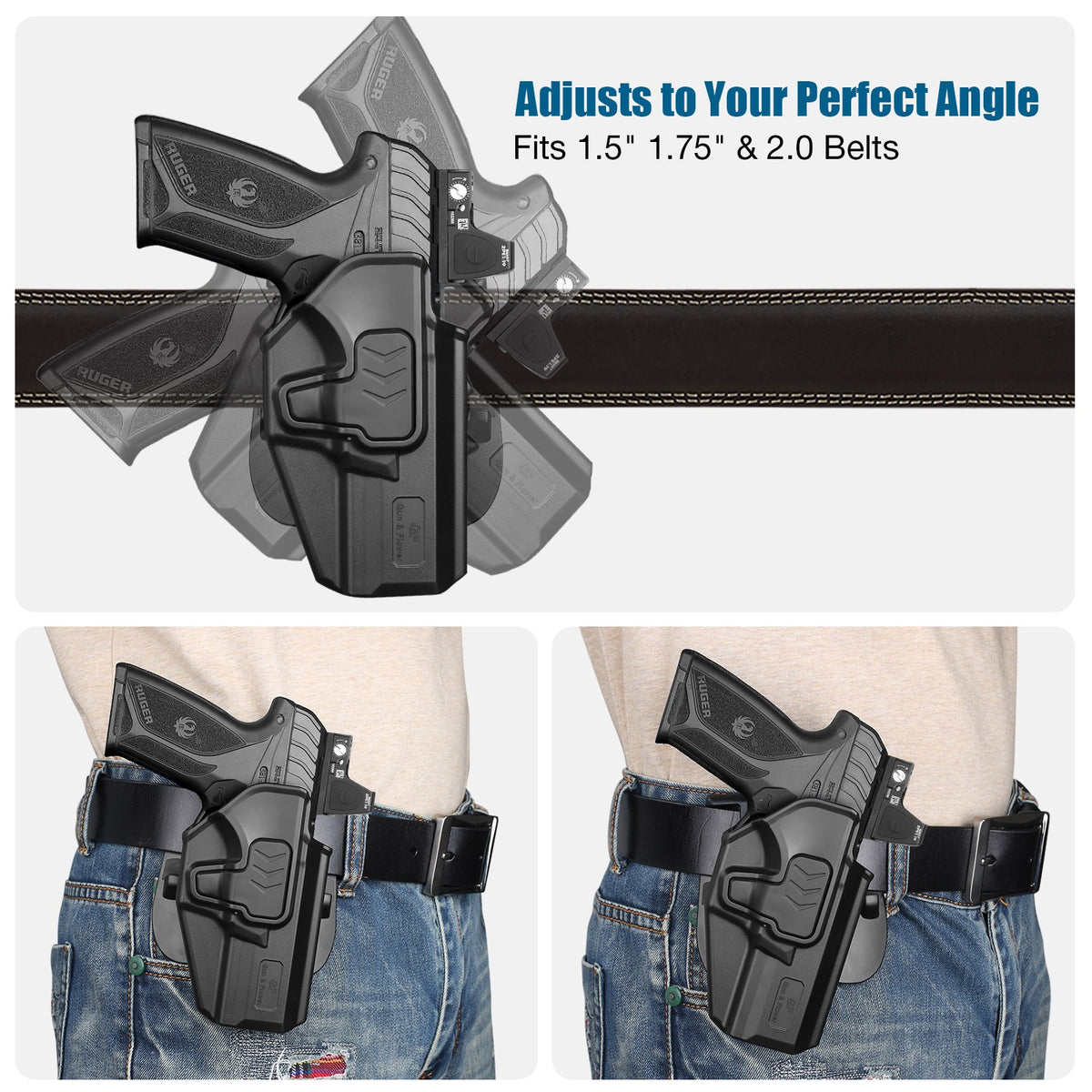 Level II Index Finger Release OWB Polymer Holster for Ruger Security 9 Standard