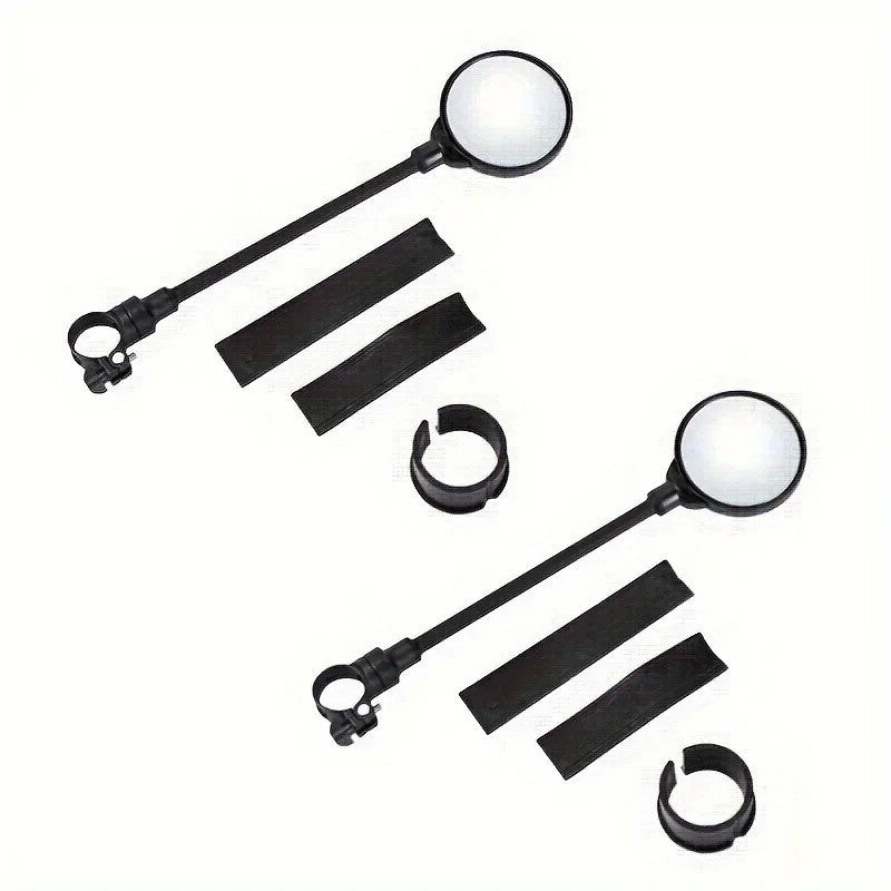 Adjustable 360° Rotatable Bicycle Rearview Mirrors - Wide Angle Handlebar Mounts