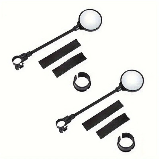 Adjustable 360° Rotatable Bicycle Rearview Mirrors - Wide Angle Handlebar Mounts